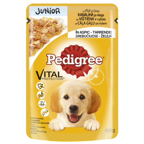 BARĪBA SUŅIEM KONS. PEDIGREE JUNIOR AR VISTAS G.100G