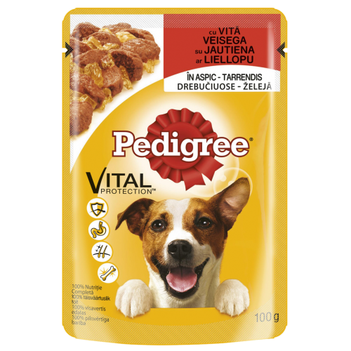 BARĪBA SUŅIEM KONS. PEDIGREE AR LIELL.GAĻU 100G