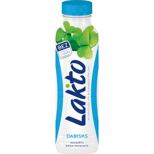 RAUDZĒTS PIENA PRODUKTS LAKTO BEZ PIEDEVĀM 450G