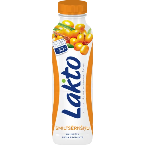 RAUDZĒTS PIENA PRODUKTS LAKTO SMILTSĒRKŠĶU 450G