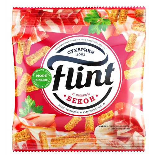 GRAUZDIŅI FLINT KVIEŠU RUDZU AR BEKONA GARŠU 35G