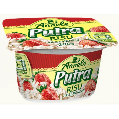 PUTRA ANNELE RĪSU AR ZEMENĒM 6% 200G
