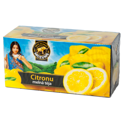 TĒJA MELNĀ MOŽUMS CITRONU AROMATIZĒTĀ 20X1.5G