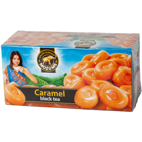 TĒJA MELNĀ MOŽUMS KRĒJUMA KARAMEĻU AROMATIZĒTĀ 20X1.5G