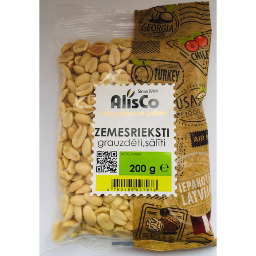 ZEMESRIEKSTI GRAUZDĒTI SĀLĪTI 200G