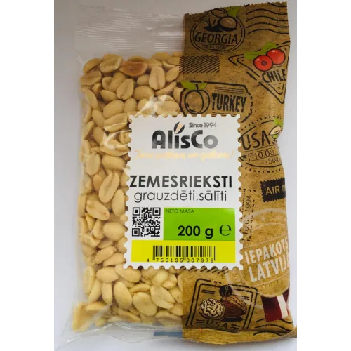 ZEMESRIEKSTI GRAUZDĒTI SĀLĪTI 200G