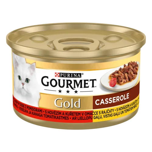 BARĪBA KAĶIEM KONS. GOURMET GOLD LAŠA-VISTAS GAB. MĒRCĒ 85G