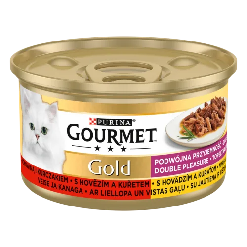 BARĪBA KAĶIEM KONS. GOURMET GOLD DUO LIELLOPS-VISTA 85G