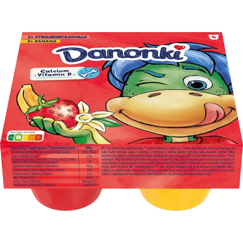 DESERTS DANONKI ZEMEŅU VANIĻAS BANĀNU 4X90G