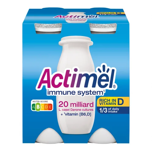 JOGURTA DZĒRIENS ACTIMEL BEZ PIEDEVĀM 4X100G