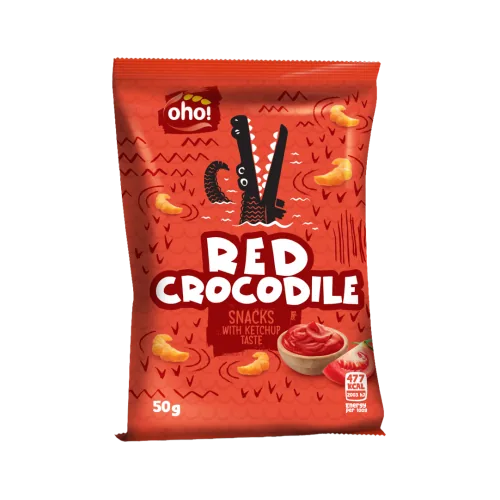 ČIPSI OHO CROCODILE AR KEČUPA GARŠU 50G