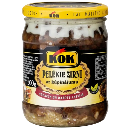 ZIRŅI PELĒKIE KOK AR KŪPINĀJUMU 500G