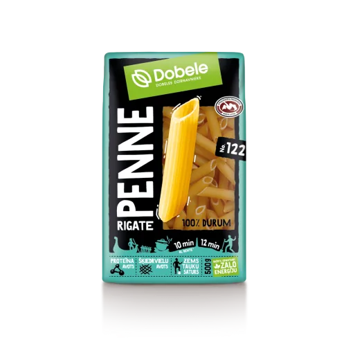 MAKARONI PENNE RIGATE CAURULĪTES NR.122 500G
