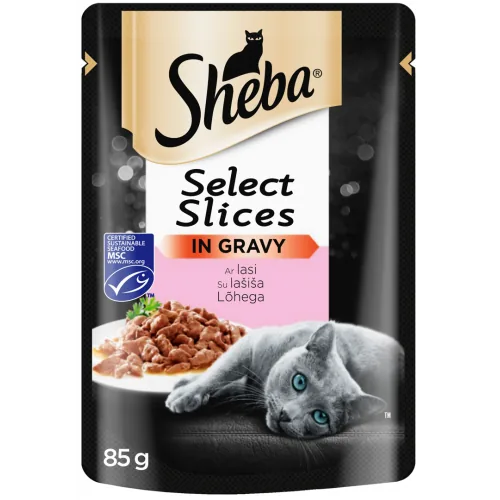 BARĪBA KAĶIEM KONS. CUISINE SALMON SHEBA POUCH 85G