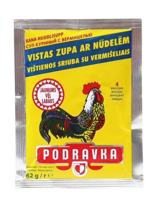 SAUSĀ ZUPA PODRAVKA VISTAS AR NŪDELĒM 62G