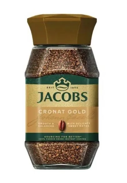 KAFIJA ŠĶĪSTOŠĀ JACOBS CRONAT GOLD 200G STIKLS