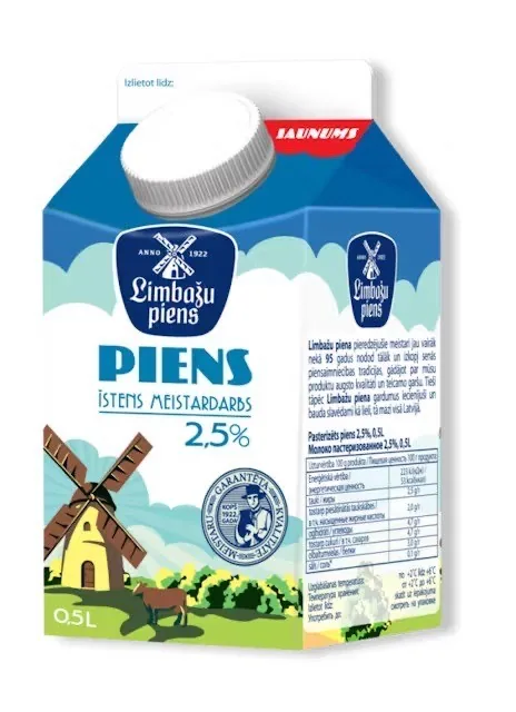 PIENS LIMBAŽU PIENS, 2.5%,0,5L