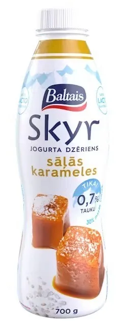 JOGURTA DZĒRIENS BALTAIS SKYR SĀĻĀS KARAMELES 700G