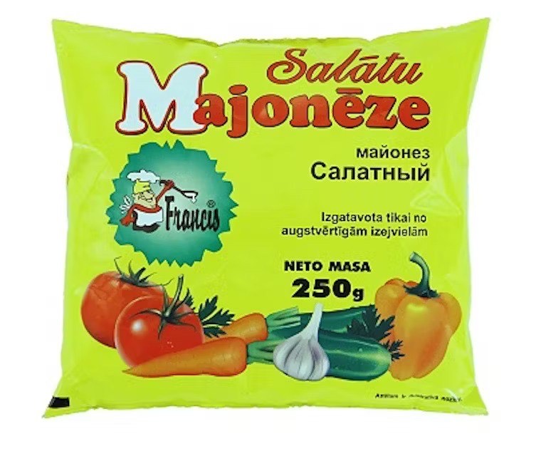 MAJONĒZE FRANCIS SALÃTU, 40%, 250 G