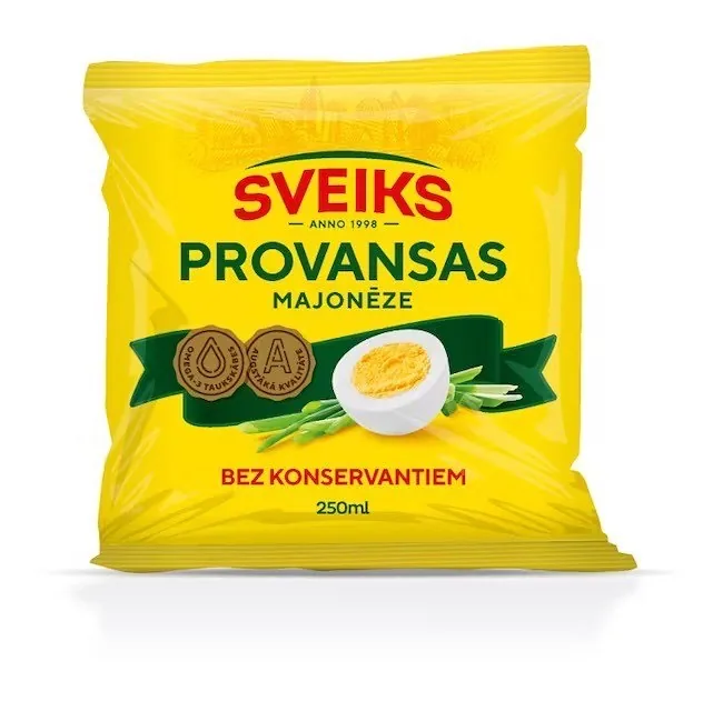 MAJONĒZE SVEIKS PROVANSAS, 67%, 250ML