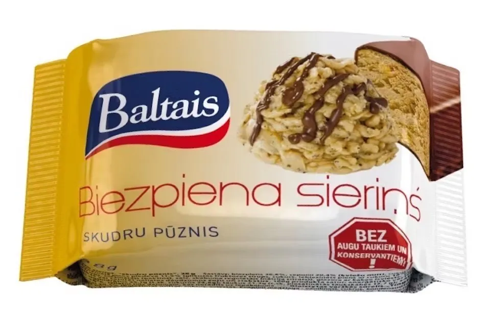 BIEZPIENA SIERIŅŠ BALTAIS SKUDRU PŪZNIS, 38G