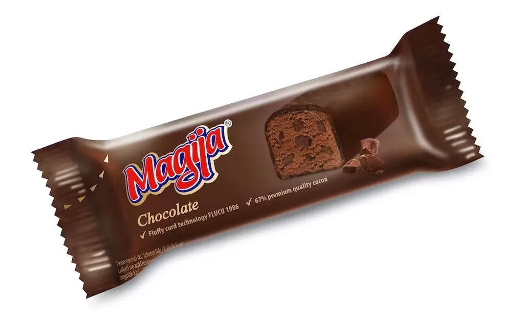 BIEZPIENA SIERIŅŠ MAGIJA AR KAKAO GARŠUUN ŠOKOLĀDES GAB., 24%, 45G