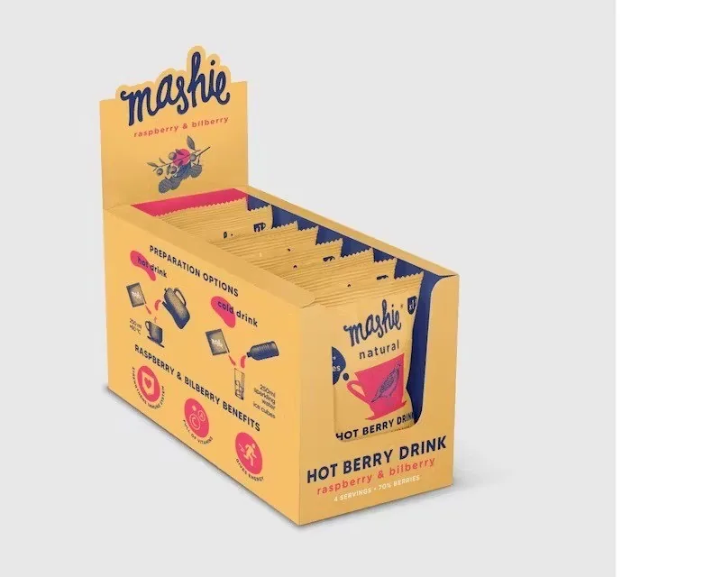 KARSTAIS OGU DZĒRIENS MASHIE NORDIC BERRY ORIGINAL, AVEŅU UN MELLEŅU, 15GAB