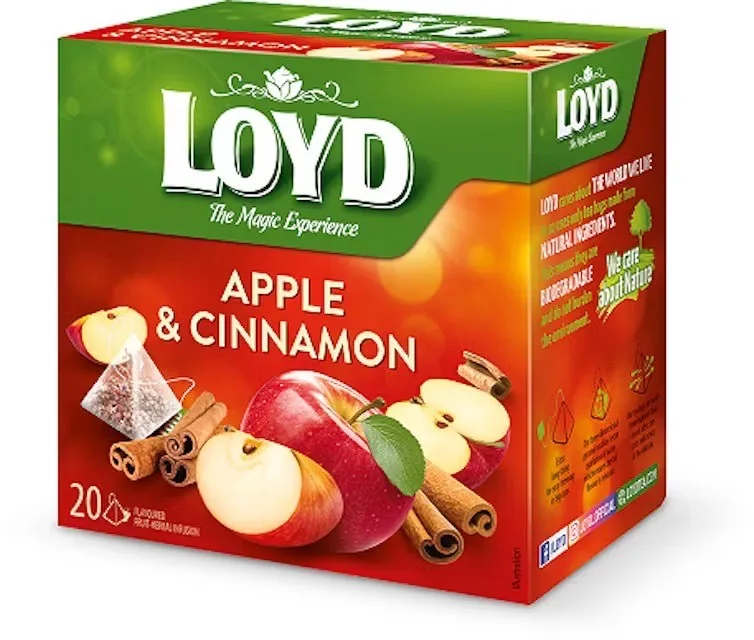AUGĻU TĒJA LOYD PYRAMIDS AR ĀBOLIEM UN KANĒLI 20X2,2G
