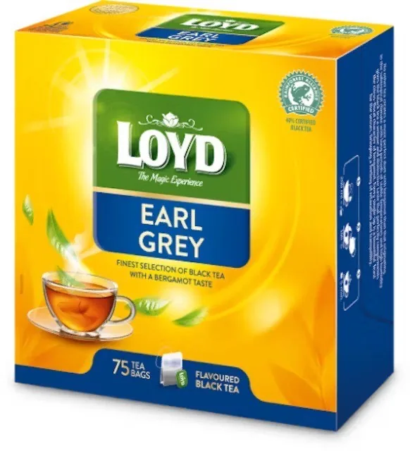 AROMATIZĒTA MELNĀ TĒJA LOYD EARLY GREY75×1.7G