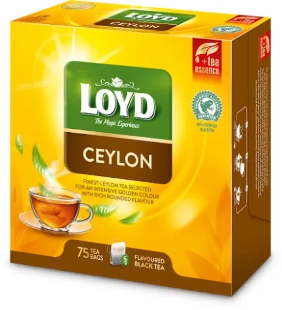 AROMATIZĒTA MELNĀ TĒJA LOYD CEYLON,75×2G