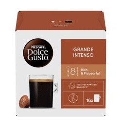 KAFIJAS KAPSULAS NESCAFE DOLCE GUSTO GRANDE INTENSO, 16GAB, 132.8G