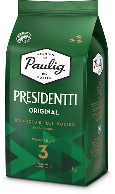 KAFIJAS PUPIŅAS PAULIG PRESIDENTTI ORIGINAL 1KG 