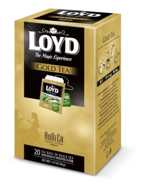 MELNĀ TĒJA LOYD GOLD FS 20×2G