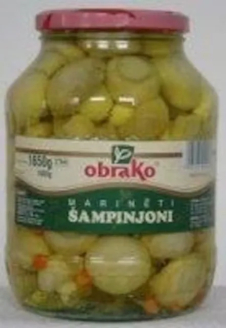 ŠAMPINJONI MARINĒTI OBRAKO, 1.65KG/1KG