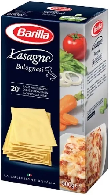 LAZANJAS PLĀKSNES BARILLA, 500G