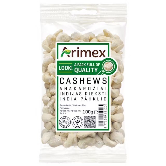INDIJAS RIEKSTI ARIMEX, 100G