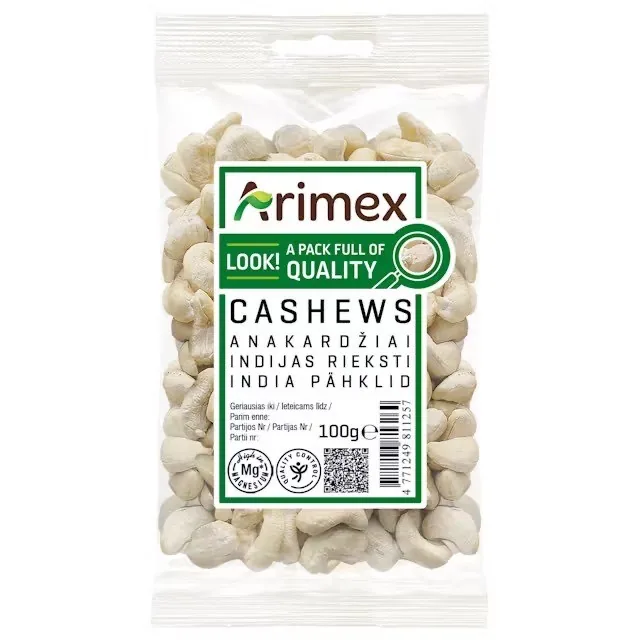 INDIJAS RIEKSTI ARIMEX, 100G