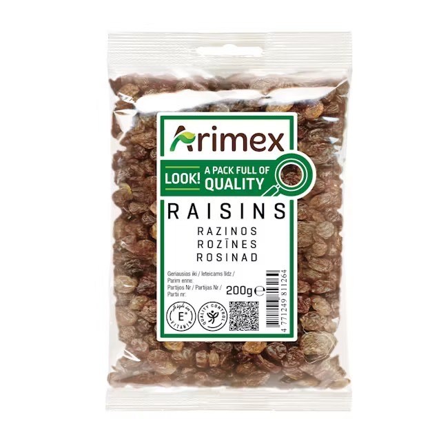 ROZĪNES SULTANA ARIMEX, 200G