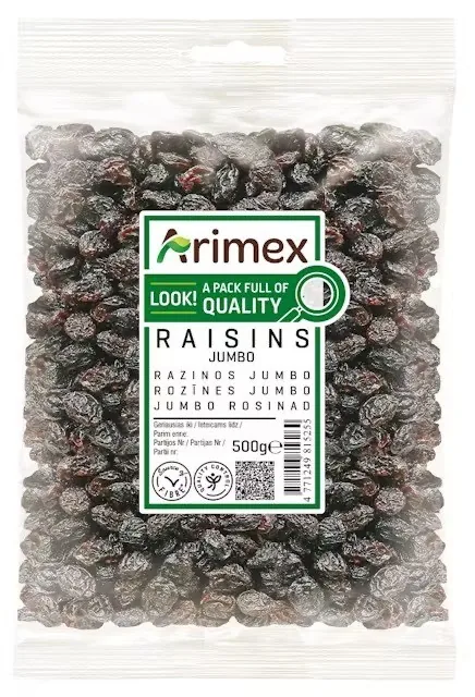 ROZĪNES JUMBO FLAMES, ARIMEX 500G