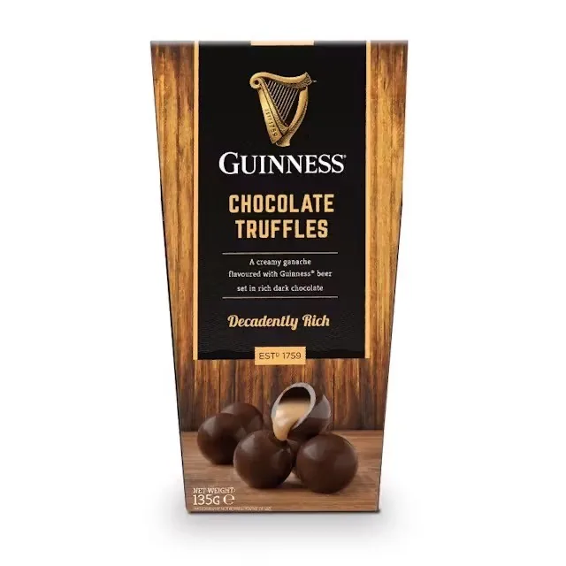 TUMŠĀS ŠOKOLĀDES KONFEKTES GUINNESS, AR TRIFELĒM, 135G