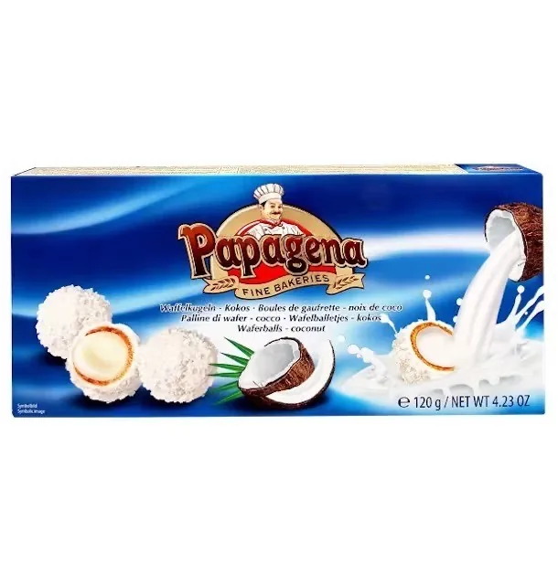 VAFEĻU BUMBIŅAS PAPAGENA AR KOKOSRIEKSTU GARŠU, 120G