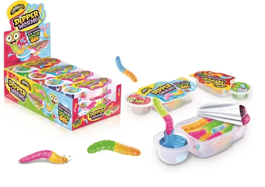 ŽELEJKONFEKTES JOHNY BEE WORMSDIPPER, 60G