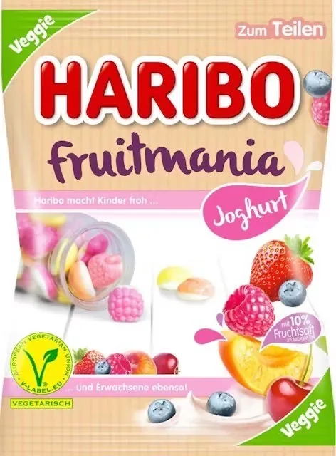ŽELEJKONFEKTES HARIBO FRUITMANIAJOGURTS, 160G