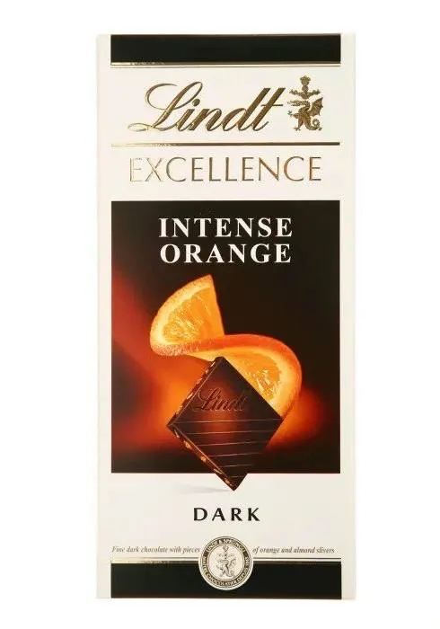 TUMŠĀ ŠOKOLĀDE LINDT EXCELLENCE AR APELSĪNA GARŠU 100G