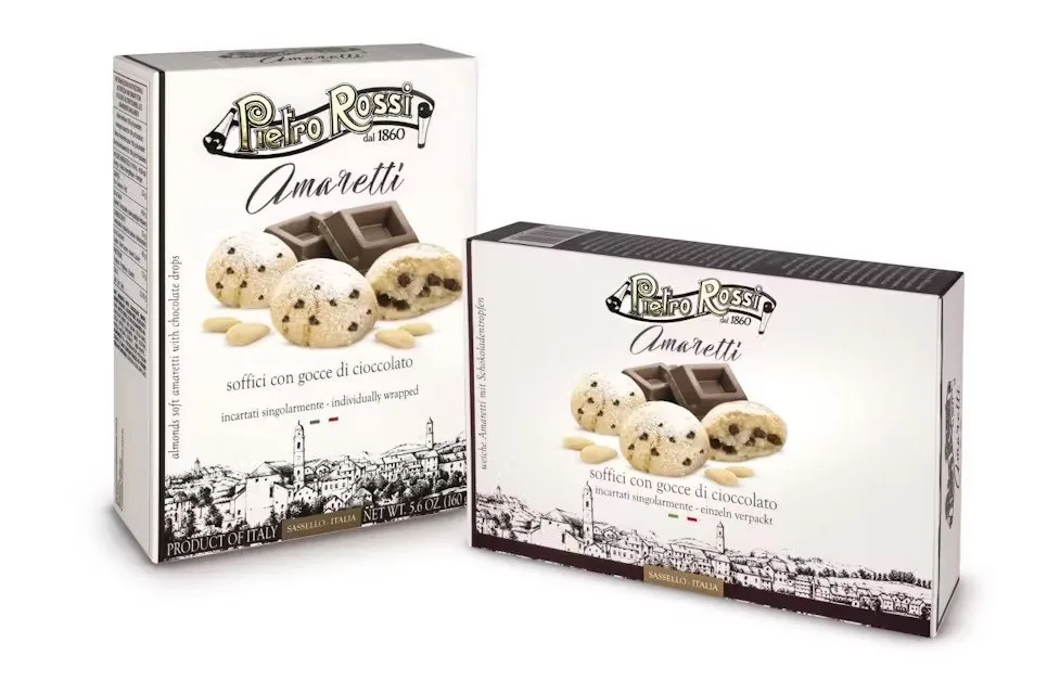 CEPUMI PIETRO ROSSI PREMIUM SOFT AMARETTI, AR ŠOKOLĀDES GABALIŅIEM, 160G