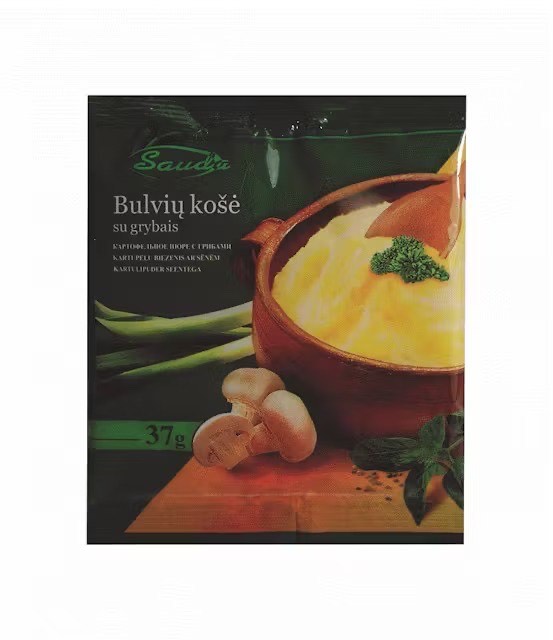 ĀTRI PAGATAVOJAMS KARTUPEĻU BIEZENISSAUDA AR SĒNĒM, 37G