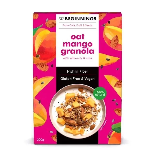 GRANOLA THE BEGINNINGS AUZU MANGO BEZ GLUTĒNA ,200G