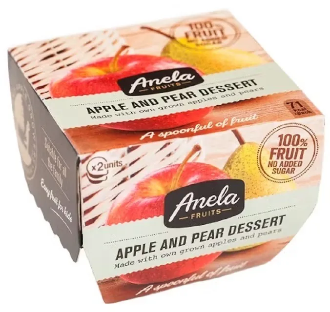 DABĪGS BIEZENIS ANELA, ĀBOLS UNBUMBIERIS, BEZ PIEVIENOTĀ CUKURA, 2×100G
