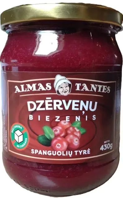 DZĒRVENU BIEZENIS ALMAS TANTES, BEZ CUKURA, 500ML