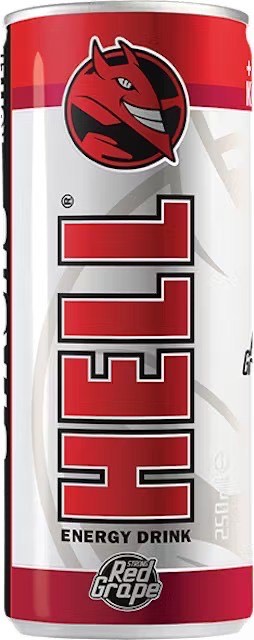 ENERĢIJAS DZĒRIENS HELL STRONG REDGRAPE, 250 ML